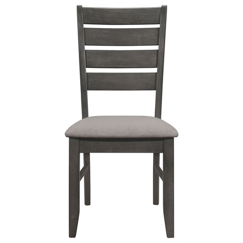 Padded Seat Side Chairs With Tapered Slats (Set of 2)