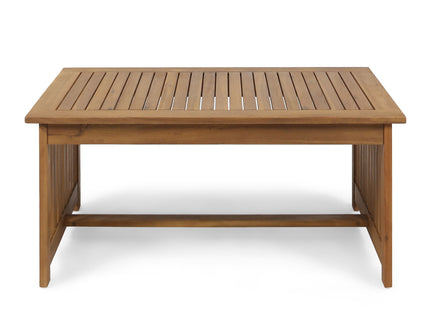 Acacia Wood Rectangular Patio Coffee Table For Outside