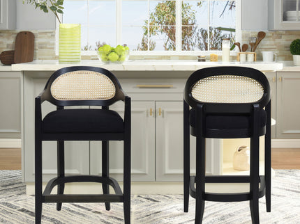 Americana - Mid-Century Modern Cane Back Counter Stool