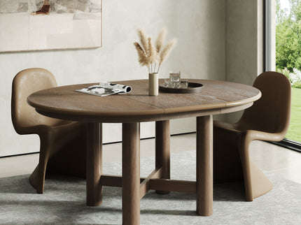 Extendable Oval Dining Table With Leaf