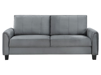 Dixon - Upholstered Sofa With Rounded Arms And Texture - Gray