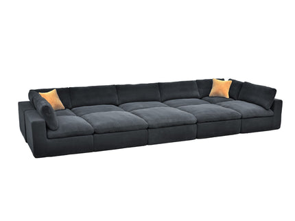 Custom Configuration Modular Sectional With Toss Pillows