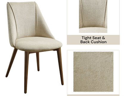 Willene - Polished Microfiber Side Chair (Set of 2) - Beige