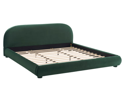 Upholstered Simple Modern Bedroom Bed With Curved Headboard