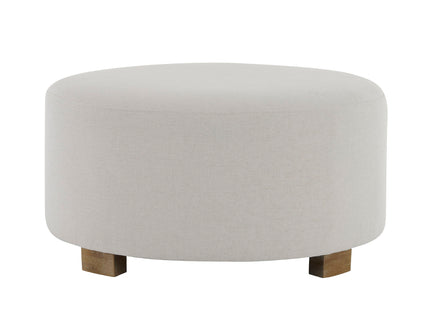 Round Ottoman, Minimalist Footstool - White