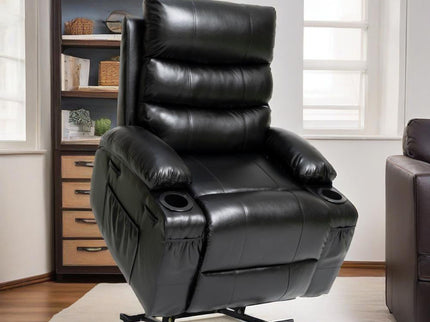 Large Size Electric Power Lift Recliner Chair Sofa With 8 Point Vibration Massage And Lumbar Heat