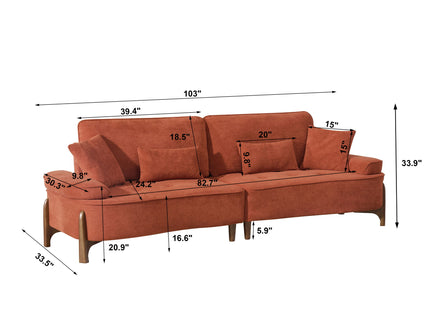 Comfortable Deep Seated Sofa With Pillows