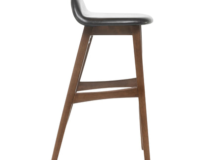 Contemporary Bar Stool With Stylish Seat And Small Backrest