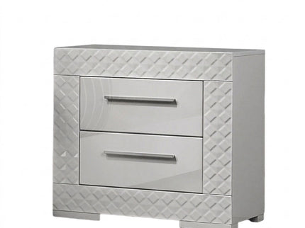 Nightstand With Bar Handle - White