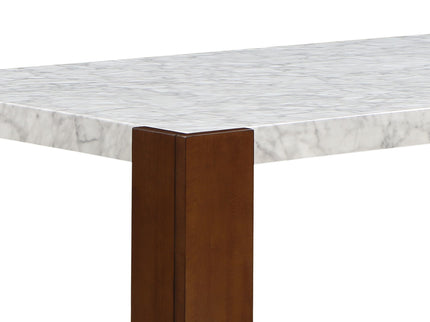 Hettie - Dining Table With Engineered Stone Top - Brown