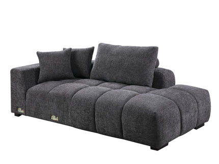 Chosen - Sectional Sofa With Toss Pillows With 2 Chaises With Ottoman - Gray