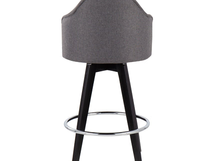 Ahoy - Contemporary Fixed Height Counter Stool With Round Footrest (Set of 2)
