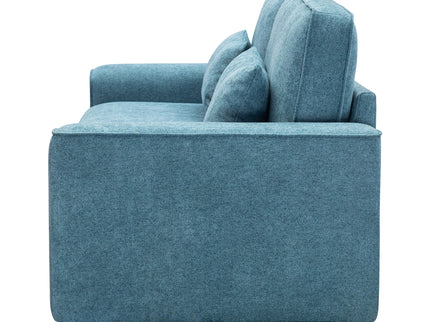 Modern Fabric Sofa With Cushions, Sleek Arm Design