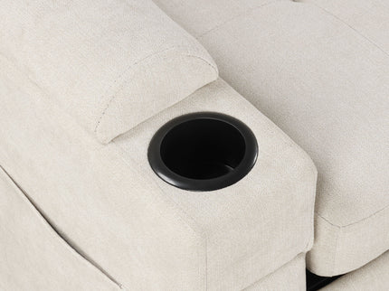 Convertible L Shaped Sofa Couch With Storage, Cup Holders, USB Ports