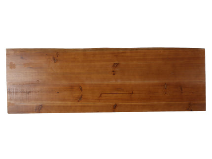 Modern Industrial Breakfast Bar Table, Metal Hairpin Legs & Wood Veneer Top - Natural