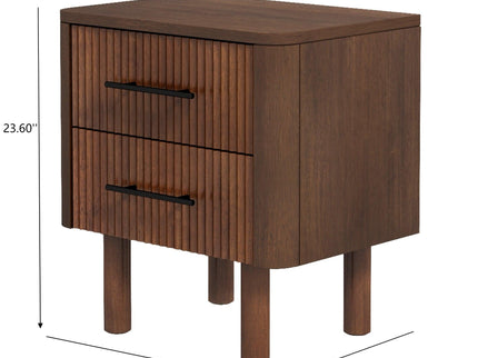 Logan - Nightsd Bed Side Tables With 2 Drawers - Brown