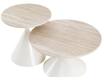 2 Piece Coffee Round Table Set