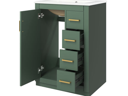 Modern Bathroom Vanity With 1 Door And 3 Drawers