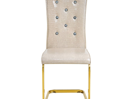 Elegant Design Alligator Skin Upholstered Dining Chairs
