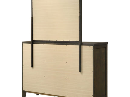 Clement - 6 Drawer Dresser With Mirror - Dark Coffee