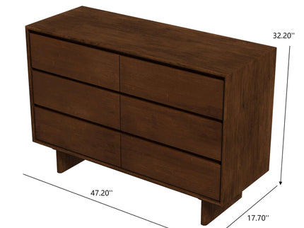 Dubrovnik - Dresser With 6 Drawers - Brown