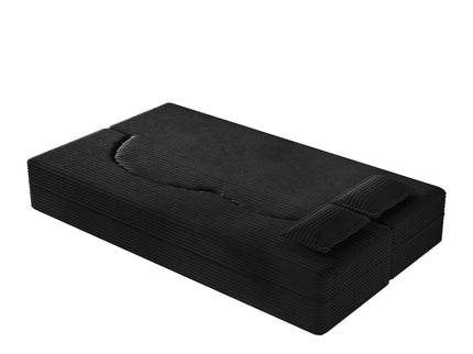 Modern Floor Sofa With 2 Pillows, Convertible Twin Size Folding Mattress For Living Room