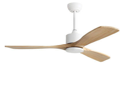 42" Ceiling Fan With No Light, Reversible DC Motor, 2 Downrods (12.5Cm / 25Cm) For Bedroom & Living Room - White