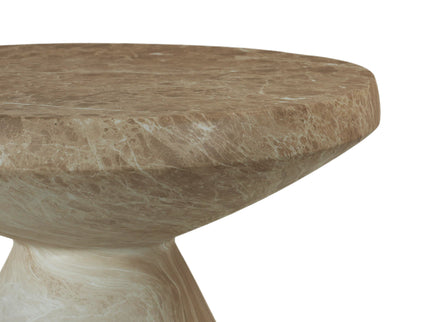 Outdoor Geometric End Table - Marble