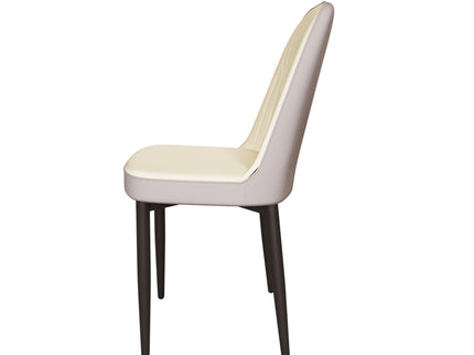 Modern Dining Chair With Cushions And Metal Legs