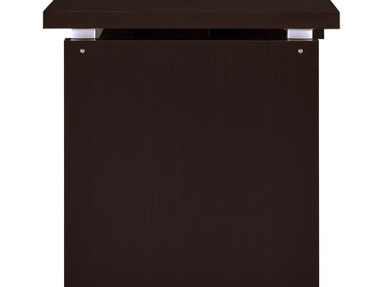 Floating - Top Computer Desk With Pullout Keyboard Shelf - Brown