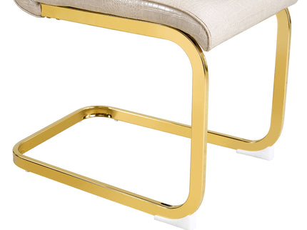 Elegant Design Alligator Skin Upholstered Dining Chairs