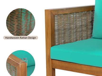 2 Piece Outdoor Armchair Set With Cushion