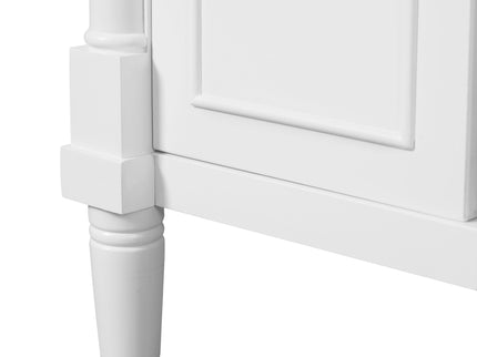 Bathroom Vanity With Integrated Sink, 2 Door Cabinet, Single Sink For Small To Medium Bathrooms