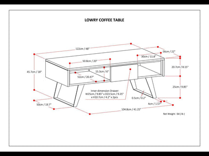Lowry - Handcrafted Coffee Table