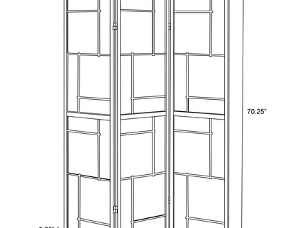 Reese - 3 Panel Room Divider Folding Shoji Screen With Accents - Beige / White