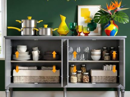 Vintage Buffet Cabinet With Adjustable Shelves