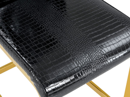 Elegant Design Alligator Skin Upholstered Dining Chairs