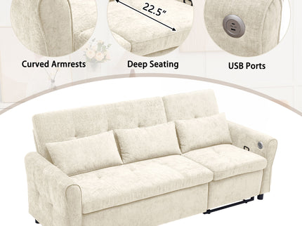 3 Seater Sofa Bed And Reversible Recliner