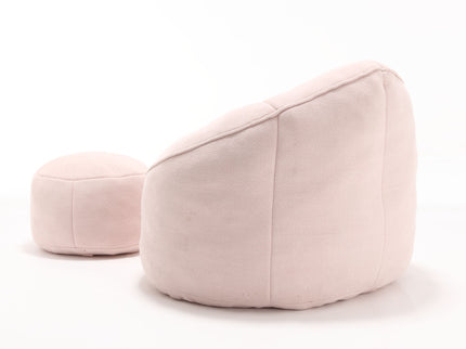 Bedding Bean Bag Sofa Chair High Pressure Foam With Footrest