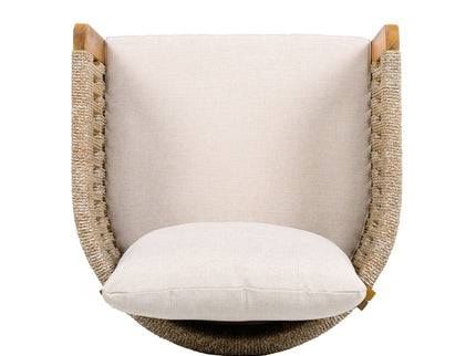 Outdoor Dining Chairs With Mix Rope Handles (Set of 2)