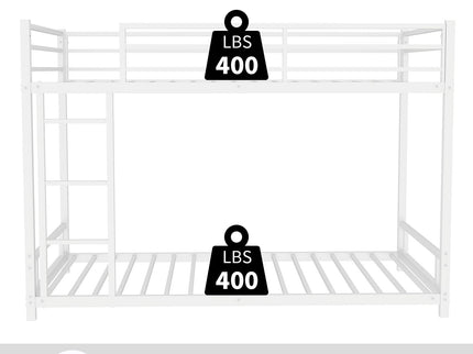Bunk Bed With Noise Reduction And Safety Guardrail
