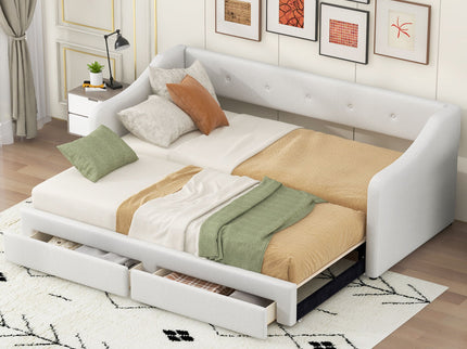 Upholstered Daybed With 2 Drawers