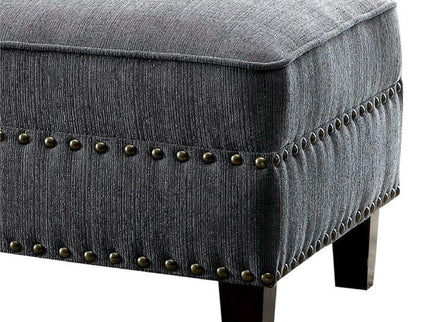 Chaise With Nailhead Trim And Plush Pillow