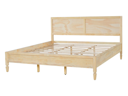 Classic Platform Bed Frame With Panel Headboard