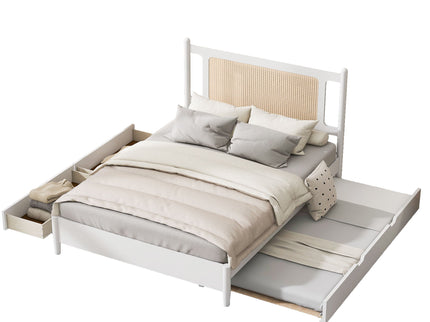 Platform Bed With 2 Big Drawers & Trundle