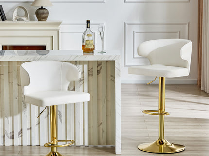 Adjustable Swivel Bar Chair With High Back Support