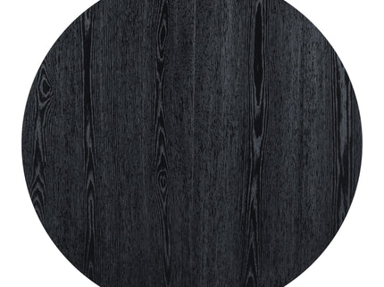 5 Piece Dining Set Extendable Round Table And 4 Chairs - Black / Oak
