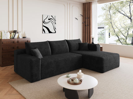 Cloud Sectional Sofa, Comfort U-Shaped Sofa For Living Room - Black