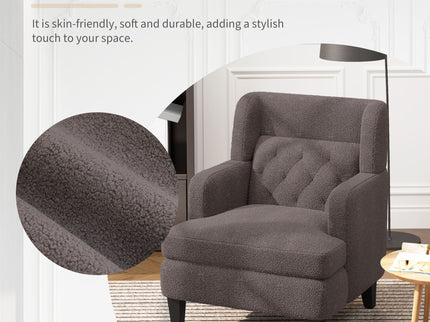 Upholstered Accent Chair Tufted Armchair For Living Room And Bedroom