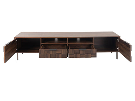 TV Stand With 2 Drawers, Media Console Table, Storage Cabinet With Cable Management